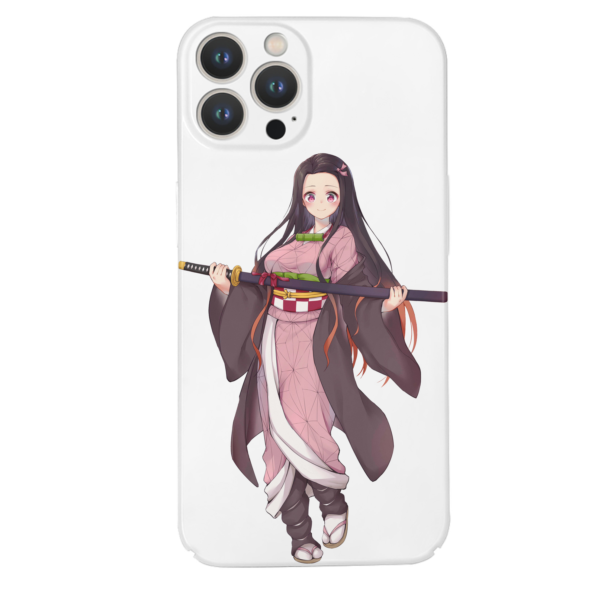 （画像用） 鬼滅の刃（きめつのやいば）竈門 禰󠄀豆子／かまど ねずこ Kamado Nezuko 【iPhone 14シリーズ対応】ハードケース
